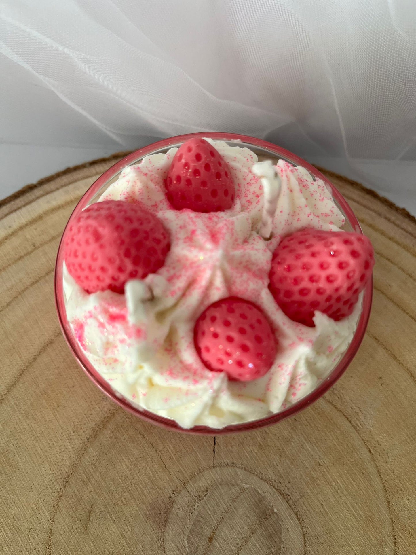 Vela de Fresa y Nata